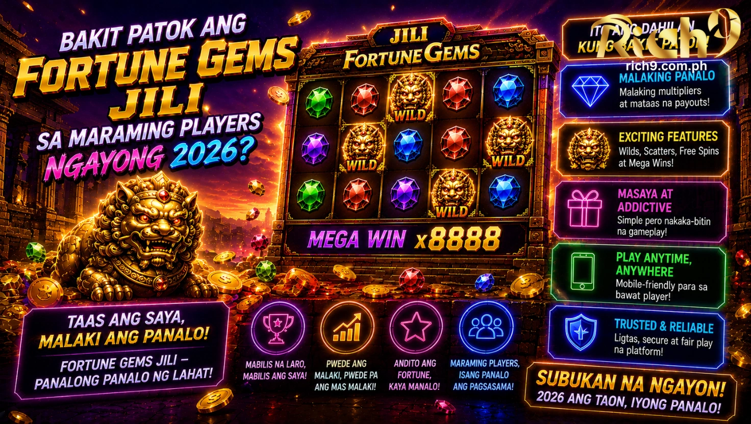 Bakit patok ang Fortune Gems JILI sa maraming players ngayong 2026
