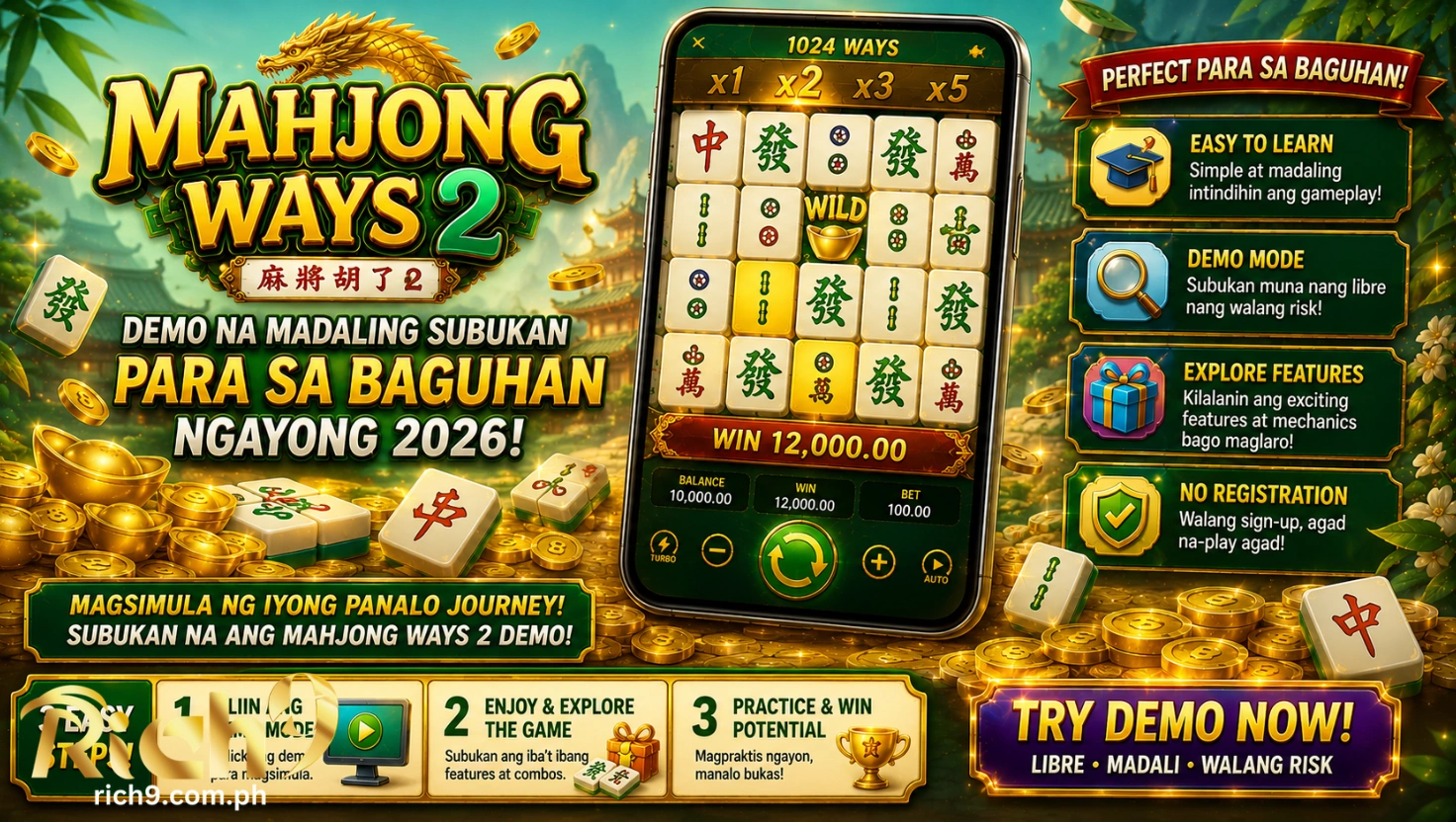 Mahjong Ways 2 Demo na Madaling Subukan para sa Baguhan ngayong 2026