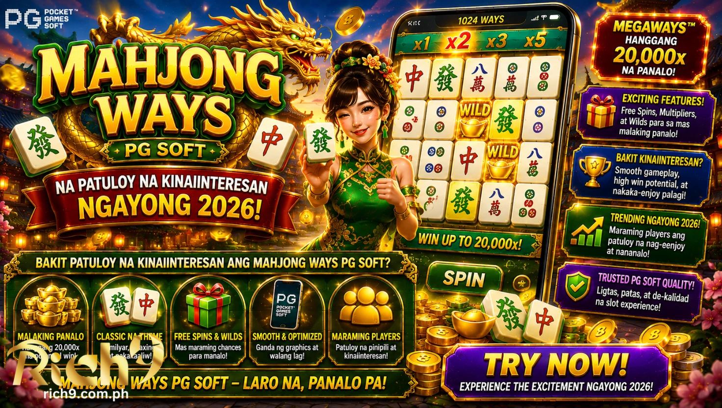 Mahjong Ways PG Soft na Patuloy na Kinaiinteresan ngayong 2026