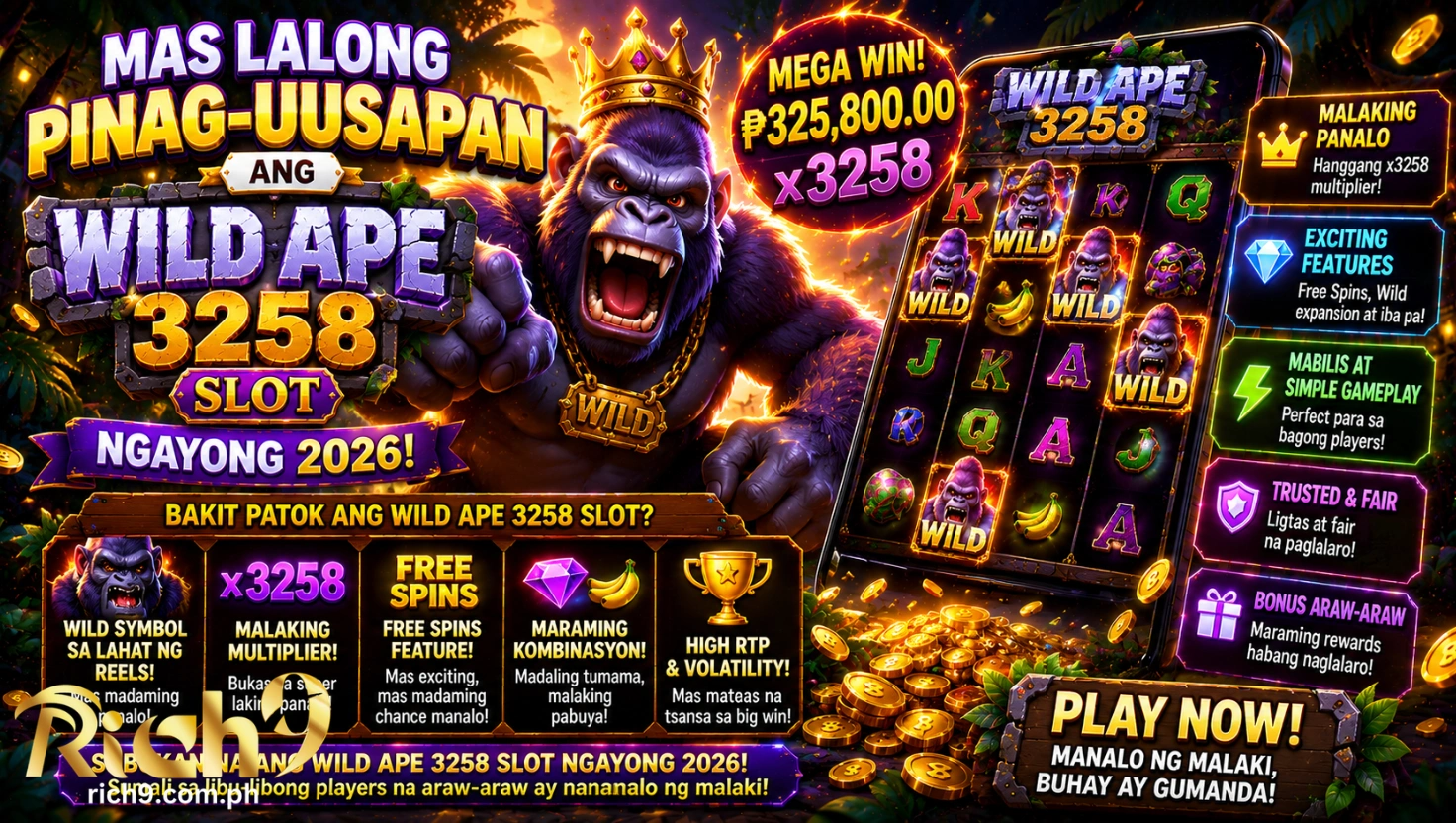 Mas Lalong Pinag-uusapan ang Wild Ape 3258 Slot ngayong 2026
