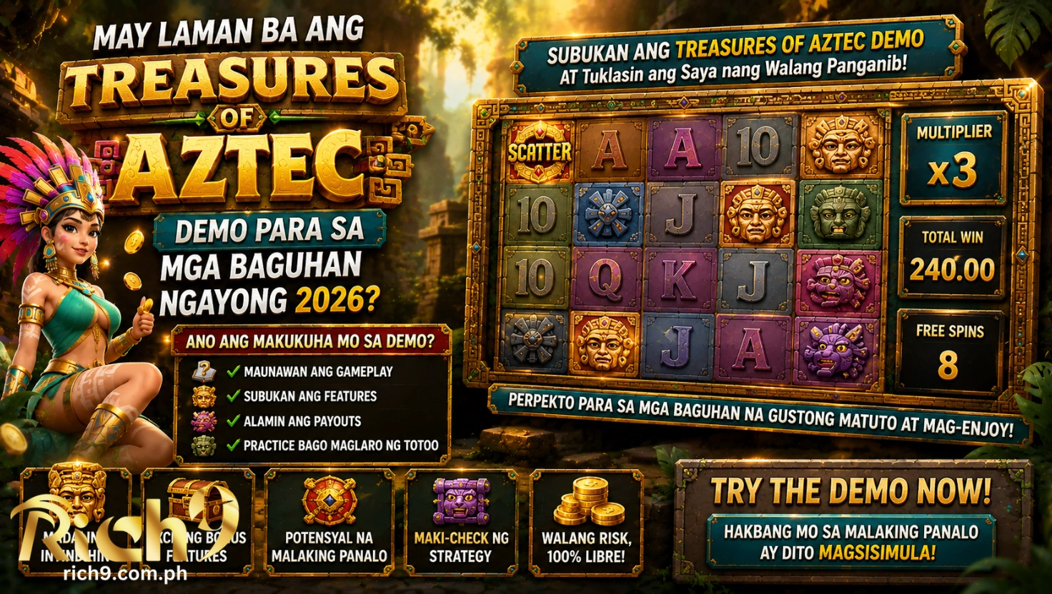 May Laman Ba ang Treasures of Aztec Demo para sa Mga Baguhan ngayong 2026