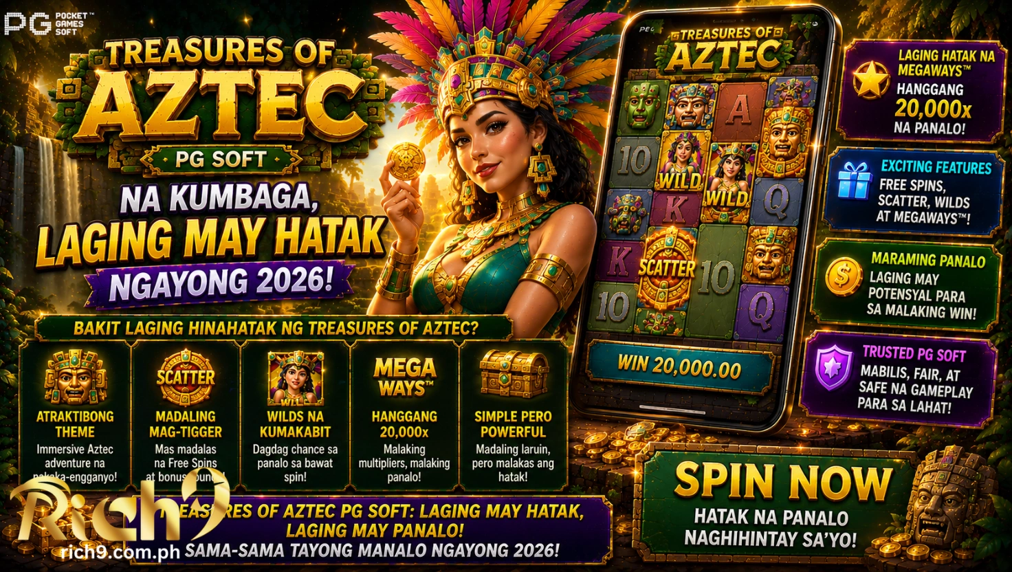 Treasures of Aztec PG Soft na Kumbaga, Laging May Hatak ngayong 2026