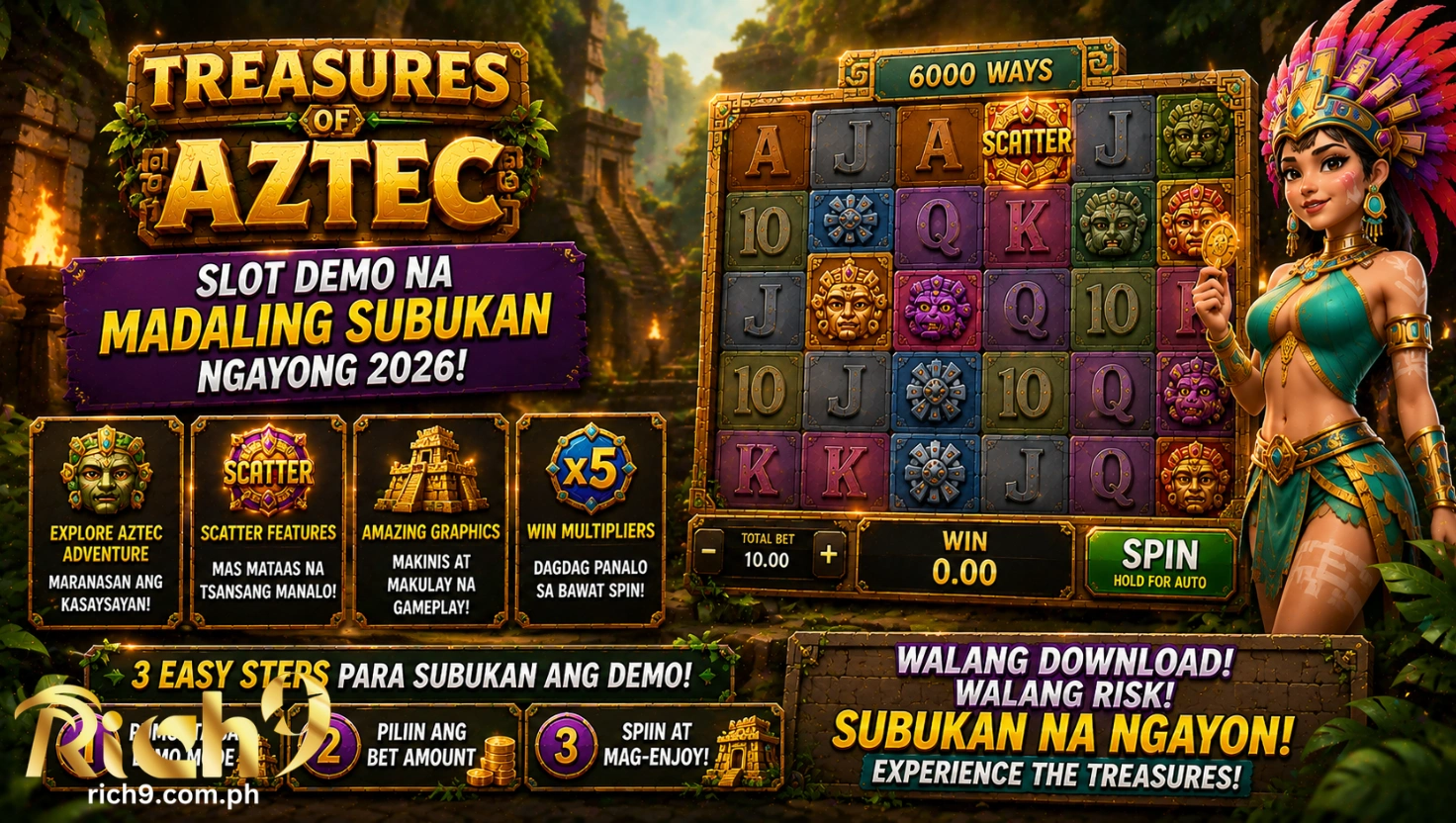 Treasures of Aztec Slot Demo na Madaling Subukan ngayong 2026