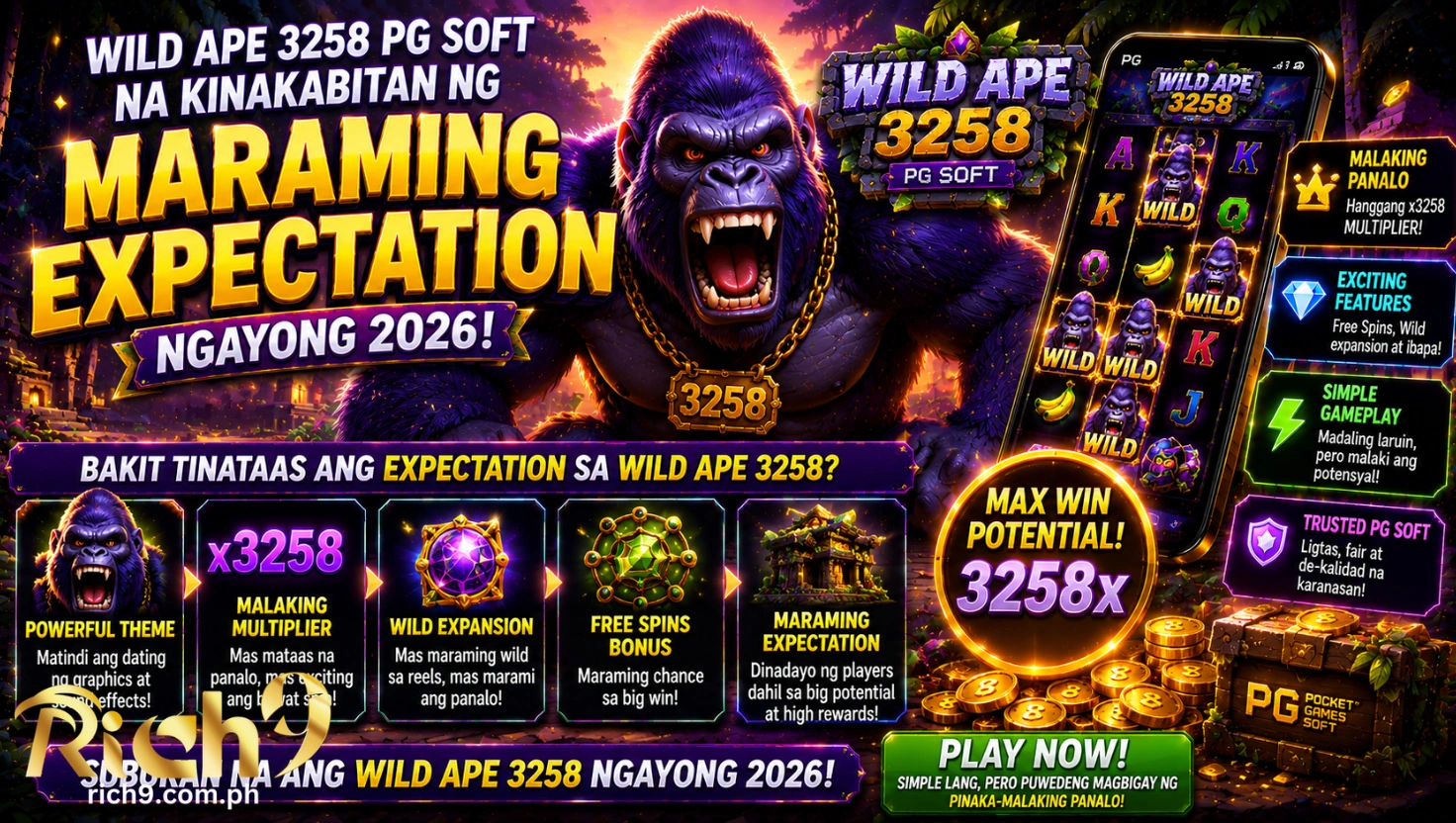 Wild Ape 3258 PG Soft na Kinakabitan ng Maraming Expectation ngayong 2026