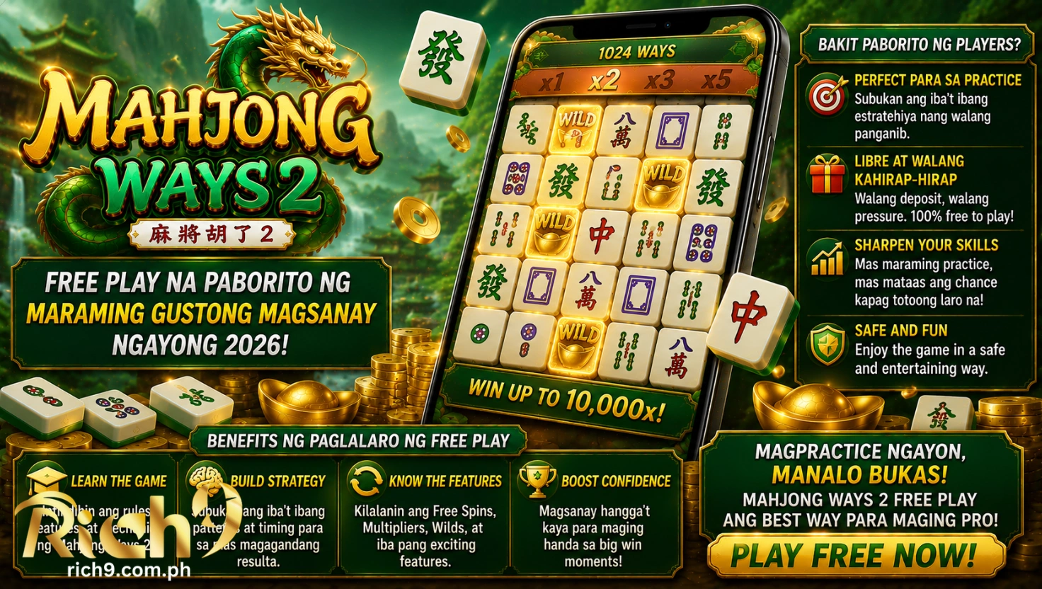 Mahjong Ways 2 Free Play na Paborito ng Maraming Gustong Magsanay ngayong 2026